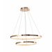 Pendente Dourado Com 2 Anéis - Hevvy