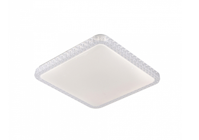 Plafon Led Fiann 34Cm Quadrado Branco Sobrepor - Hevvy