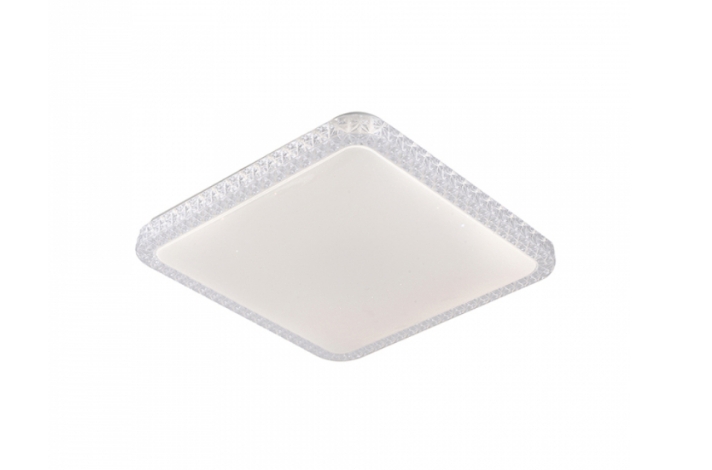 Plafon Led Fiann 44Cm Quadrado Branco Sobrepor - Hevvy