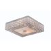 Plafon Linha Sarah Quadrado 6 Cristais - Hevvy