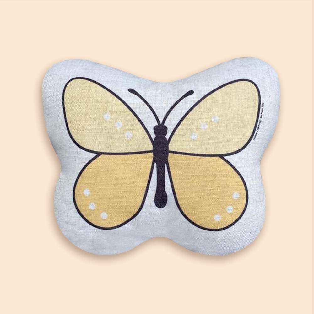 Almofada Formato Borboleta Amarela Home Cartoon