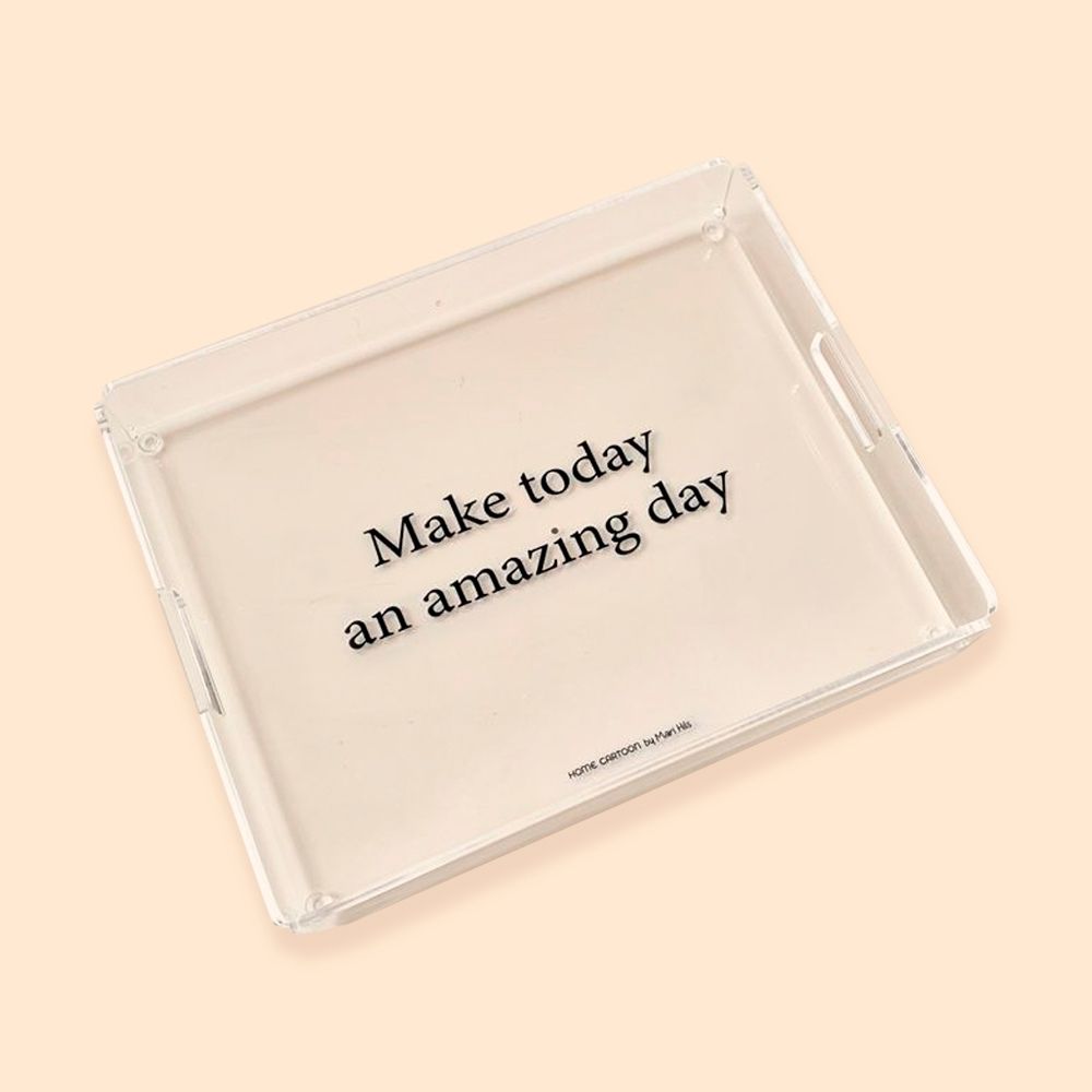 Bandeja Acrílico Frase  "Make Today an Amazing Day" -  Home Cartoon