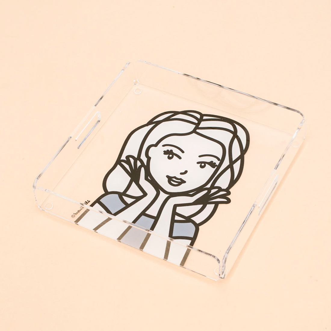 Bandeja Acrílico Menina Bia Home Cartoon