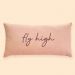 Capa de Almofada Retangular Linho Frase "Fly High" - Home Cartoon