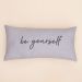 Capa para Almofada Cinza Retangular Frase "Be Yourself"  - Home Cartoon