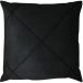 Kit 2 Capa de Almofada Suede Aveludada Drapeada 45x45cm Preto