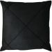 Kit 2 Capa de Almofada Suede Aveludada Drapeada 45x45cm Preto