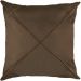 Kit 2 Capa de Almofada Suede Aveludada Drapeada 45x45cm Tabaco
