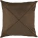 Kit 2 Capa de Almofada Suede Aveludada Drapeada 45x45cm Tabaco