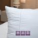 Kit 2 Travesseiro Long com Fronhas 200 Fios Acetinado Suporte Médio 50x90cm  Branco