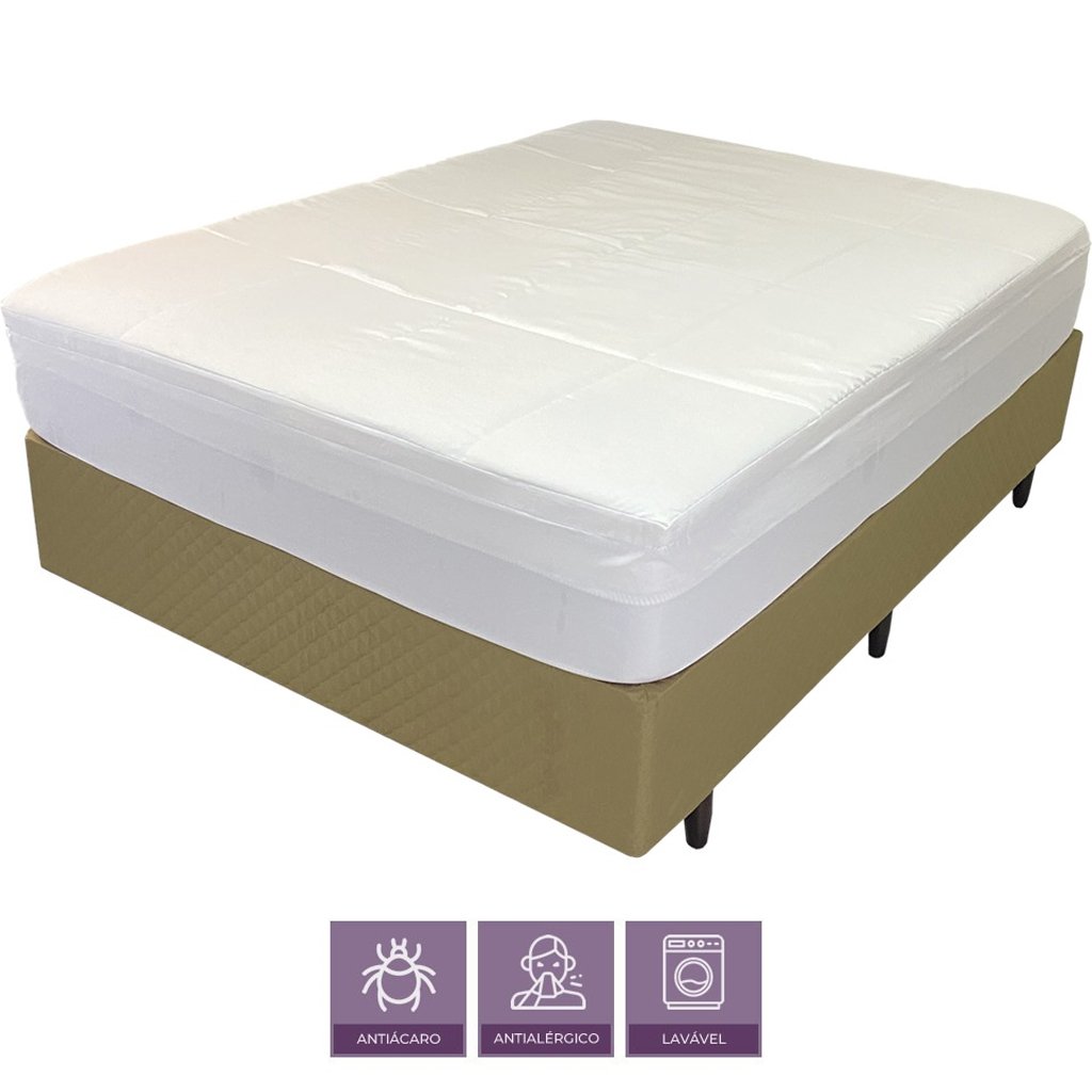 Pillow Top Queen Espuma Soft 5cm Capa Removível 158x200cm Branco