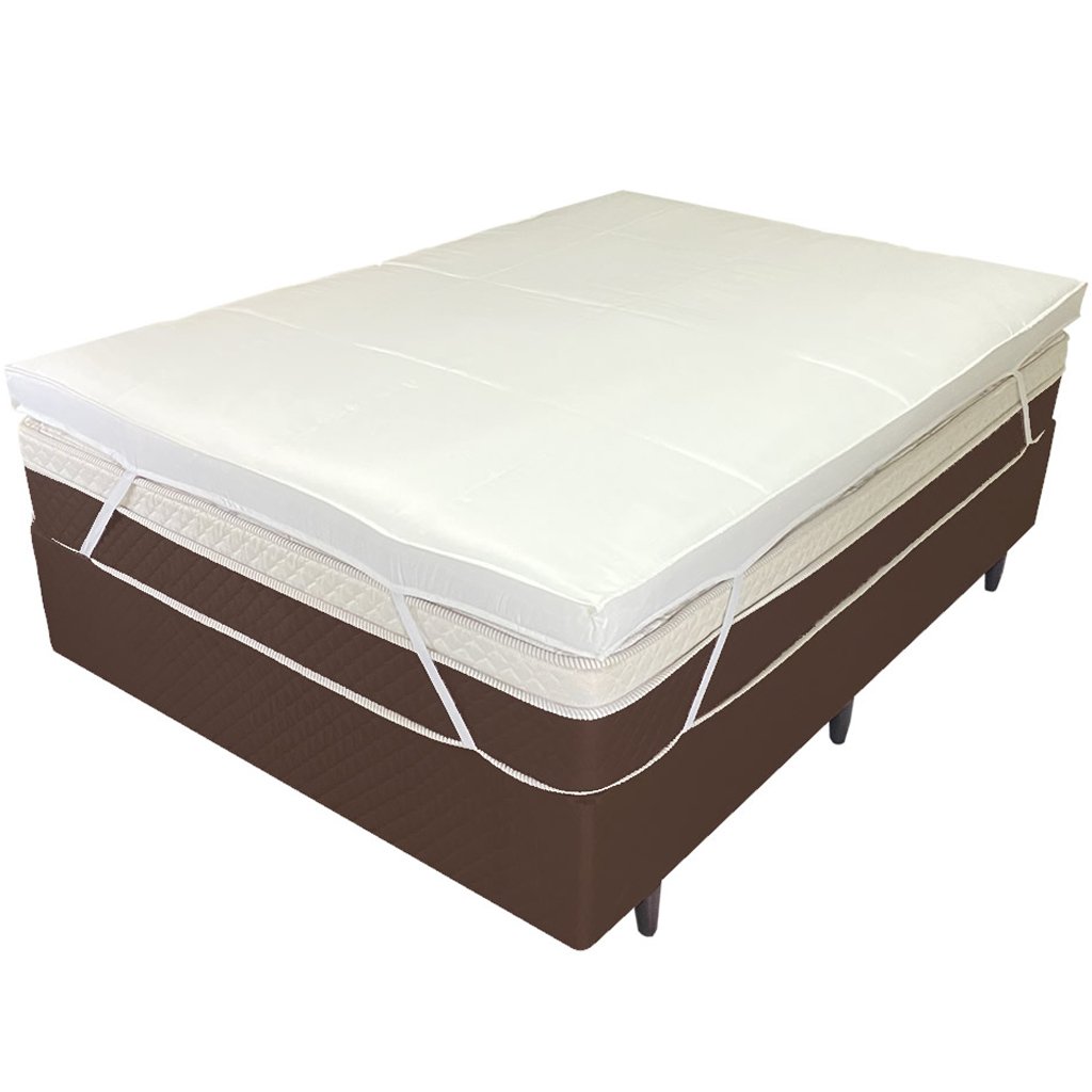 Pillow Top Viúva 200 Fios Premium 10cm 1200g/m² 128x188cm Branco