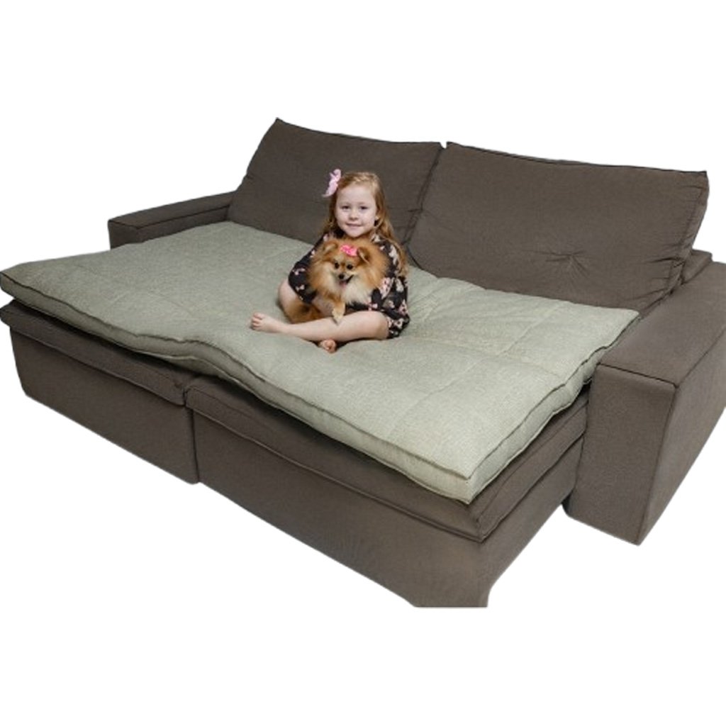 Pillow Top para Sofá Reclinável 10cm 1200g/m² 180x90cm Areia