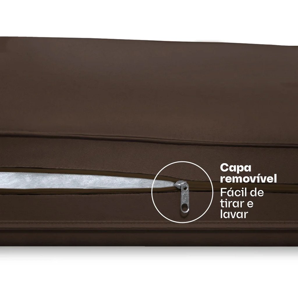 Pillow Top para Sofá Reclinável 10cm 1200g/m² 180x90cm Marrom