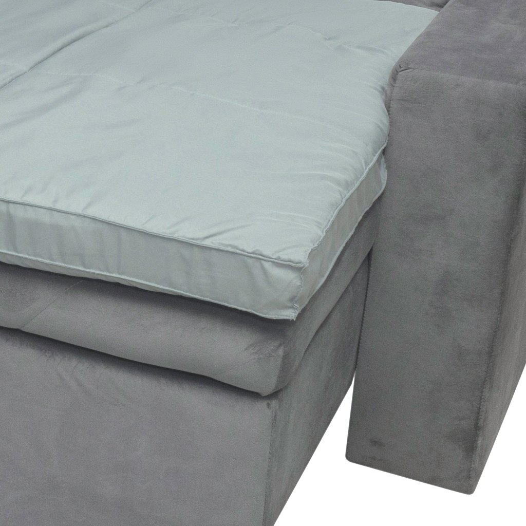 Pillow Top para Sofá Reclinável 10cm 1200g/m² 220x100cm Cinza