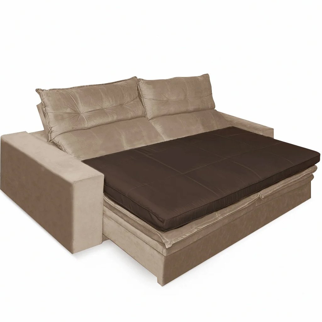 Pillow Top para Sofá Reclinável 10cm 1200g/m² 220x100cm Marrom