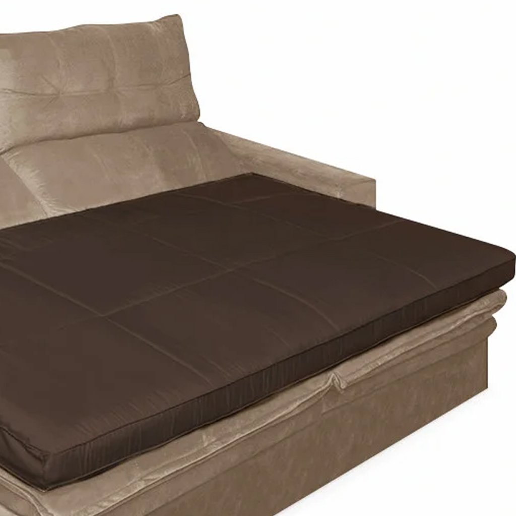 Pillow Top para Sofá Reclinável 10cm 1200g/m² 220x100cm Marrom