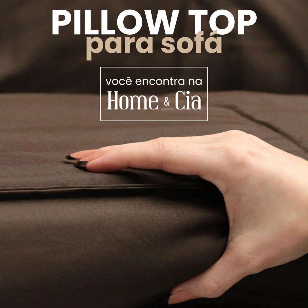 Pillow Top para Sofá Reclinável 10cm 1200g/m² 220x100cm Marrom