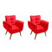 Conjunto com 2 Poltronas Opalla Vermelho