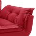 Poltrona Decorativa Opalla Suede Vermelho