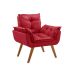 Poltrona Decorativa Opalla Suede Vermelho