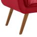 Poltrona Decorativa Opalla Suede Vermelho