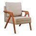 Poltrona Decorativa Mona Linho Bege