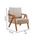 Poltrona Decorativa Mona Linho Bege