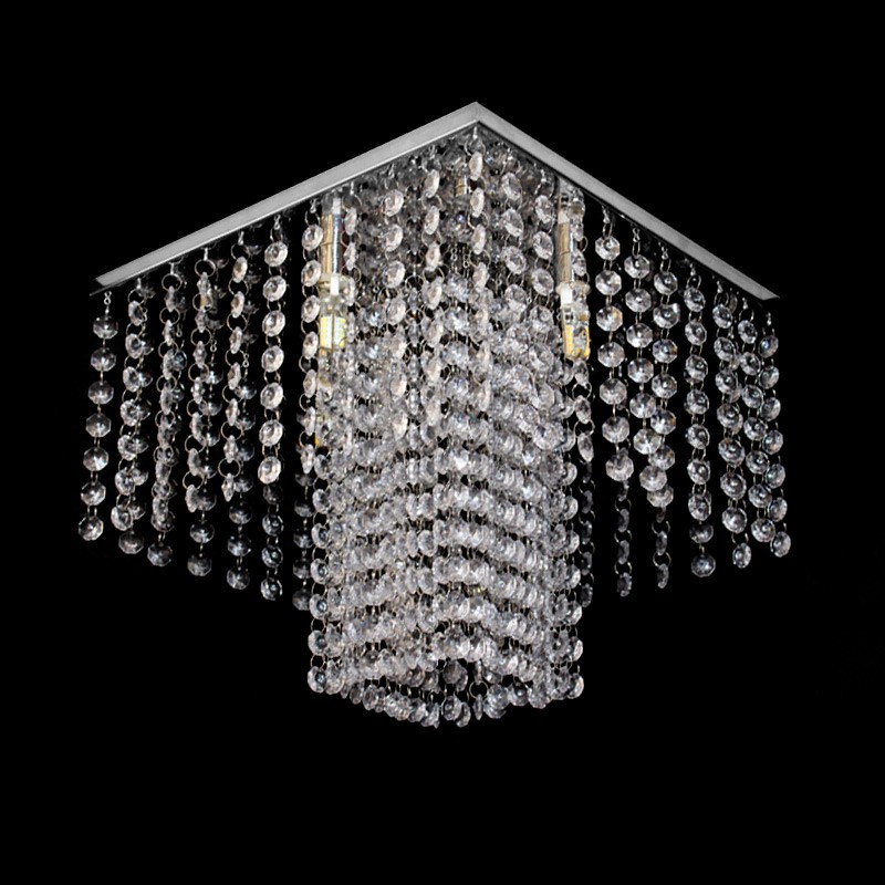  Lustre Luminária Elisabeth de Acrílico para 4 Lâmpadas Halopin G9 de LED 30x30cm
