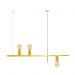 Pendente Haven na Cor Dourado Fosco para 3 Lâmpadas E-27 Bivolt