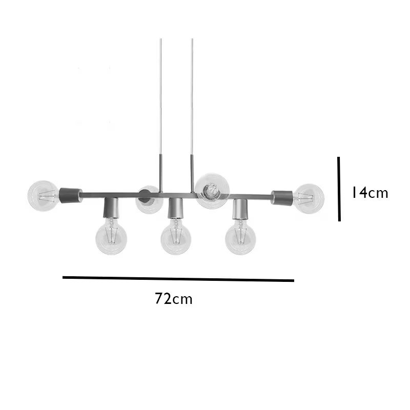 Luminária Pendente para Salas e Quartos Jabuti Dourada para 7 Lâmpadas E27 Bivolt