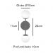 Luminária de Parede Interna Arandela Double Jabuti cor Preta com Globos Brancos Bivolt