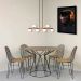 Luminária de Teto Pendente Jabuti UP Cobre com Globos Brancos para 6 Lâmpadas G9 de LED