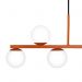 Luminária de Teto Pendente Jabuti UP Cobre com Globos Brancos para 6 Lâmpadas G9 de LED