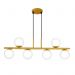 Luminária de Teto Pendente Jabuti UP Dourado Fosco com Globos Brancos para 6 Lâmpadas G9 de LED