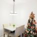 Luminária de Teto Pendente Jabuti UP Preto com Globos Branco Fosco para 6 Lâmpadas G9
