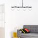 Luminária de Teto Pendente Jabuti UP Preto com Globos Branco Fosco para 6 Lâmpadas G9