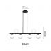 Luminária de Teto Pendente Jabuti UP Preto com Globos Branco Fosco para 6 Lâmpadas G9