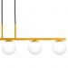 Pendente Jabuti Five Dourado Fosco com Globos Branco Fosco para 5 Lâmpadas G9 de LED