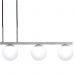 Pendente Jabuti Five na Cor Prata com Globos Brancos Fosco para 5 Lâmpadas G9 de LED