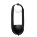 Pendente Jabuti Square com Globo de Ø10cm e Suporte para Plantas Cor Preto para 1 Lãmpada LED G9