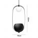 Pendente Jabuti Square com Globo de Ø10cm e Suporte para Plantas Cor Preto para 1 Lãmpada LED G9
