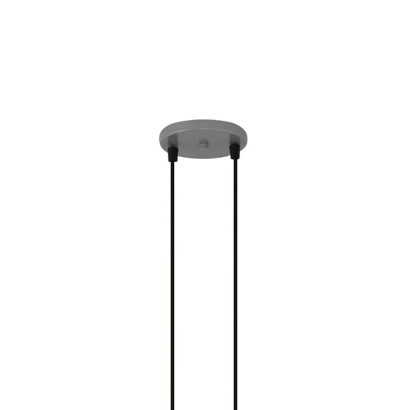 Pendente Jabuti Triplo na Cor Prata com Globos Brancos Fosco para 3 Lâmpadas G9 de LED