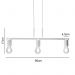 Pendente New Bar para 3 Lâmpadas Branco 60cm E27 Bivolt para Salas e Quartos