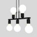Pendente New UP na Cor Preto para 5 Lâmpadas E-27 Bivolt