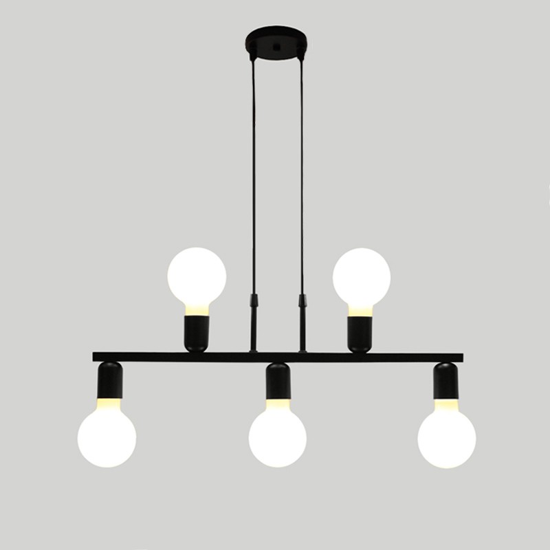 Pendente New UP na Cor Preto para 5 Lâmpadas E-27 Bivolt