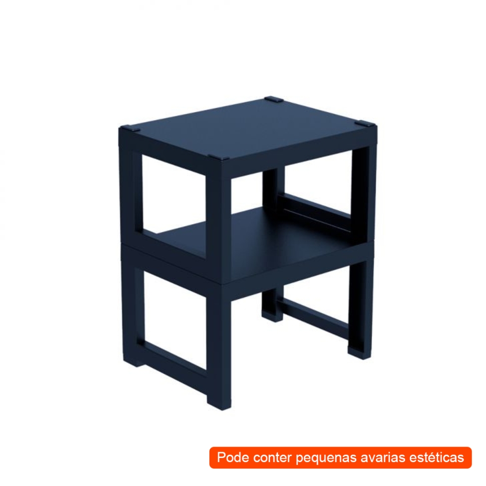 [OUTLET] Estante Demi Quadra com 2 Prateleiras Navy