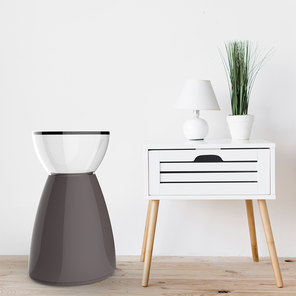 Banco Rad  Cinza Mushroom e Incolor