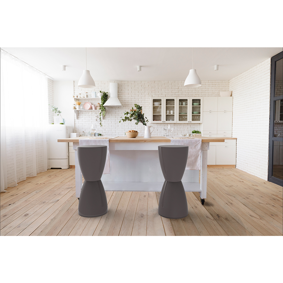 Banqueta Bery  Cinza
