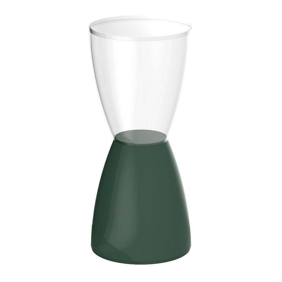 Banqueta Bery  Verde Alecrim e Incolor